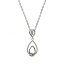 Collar con colgante Lineargent de plata y circonitas para mujer doble gota y nudo